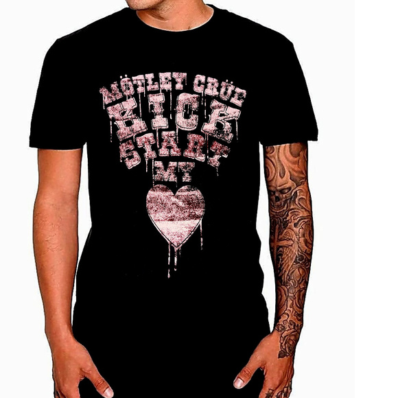 Motley Crue Kick Start My Heart metal rock Official T-Shirt XS NWT - Picture 1 of 3